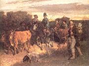 Courbet, Gustave The Peasants of Flagey Returning from the Fair oil painting on canvas